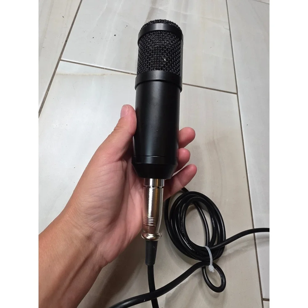 Professional Condenser Microphone Black XLR to 3.5mm Jack Low Noise Cable Mic G3